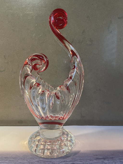 Murano zwaan rood 