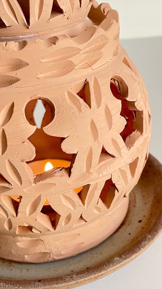 Image 1 of Handmade Terracotta Tealight Candle Holder