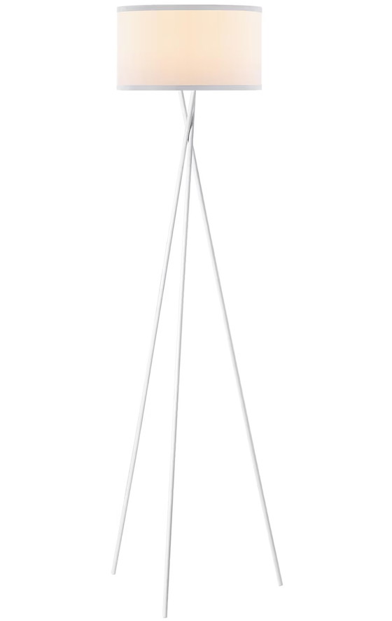 White Tripod Floor Light 138 cm E27, Home Sweet Home, Metal, Textile, Hedendaags (photo 4 of 5)