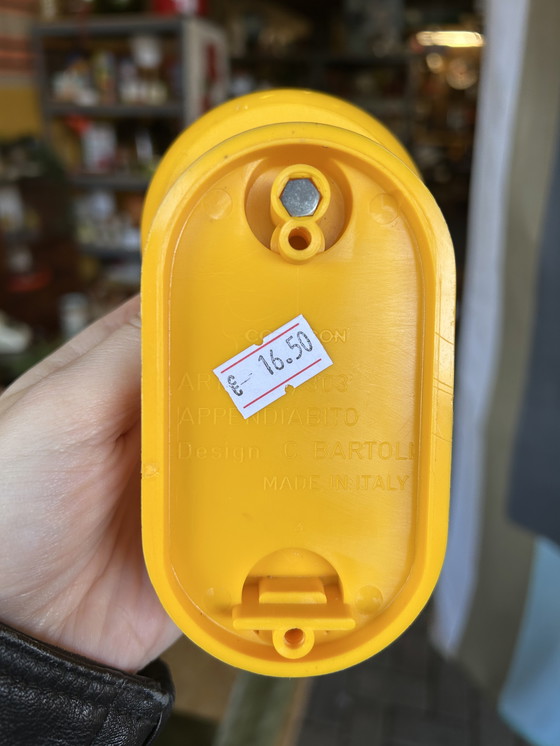 Image 1 of 3 vintage Italian design yellow coat hooks