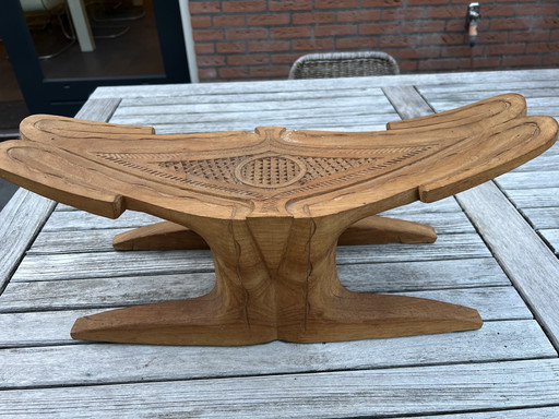 Surinamese stool wood carving 50s/60s