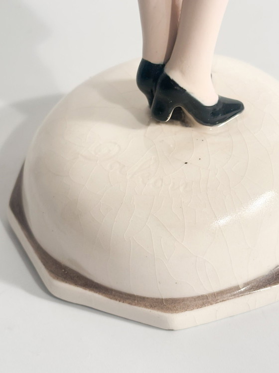 Goldscheider Ceramic Tennis Player Figurine by Stefan Dakon, 1930s – Sculpture, Art Deco (photo 14 of 15)