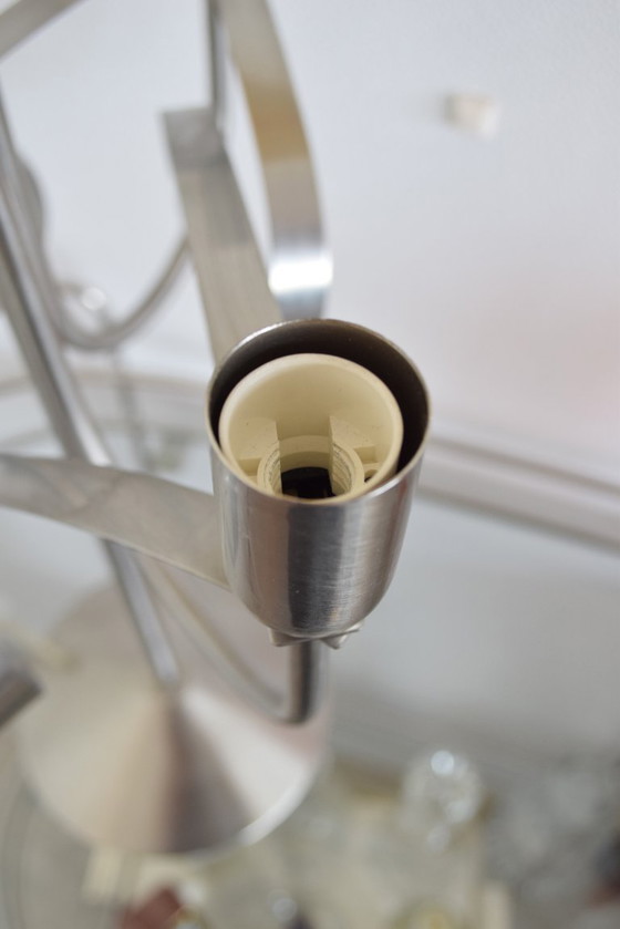 Image 1 of Lampada da tavolo Habufa Serpentine - Mid-Century Modern - Tre sorgenti luminose - Acciaio inossidabile