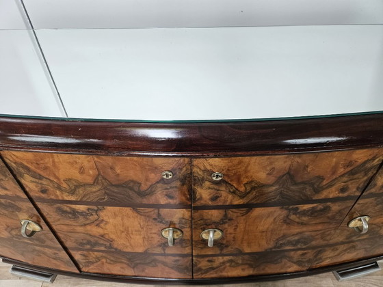1940s Art Decò Milanese Sideboard in Briar Root and Mirror – Wood (photo 33 of 33)