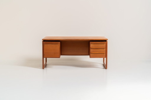 Scrivania direzionale in teak di G.V. Møbler (Danimarca, anni '60) – bureau, Wood