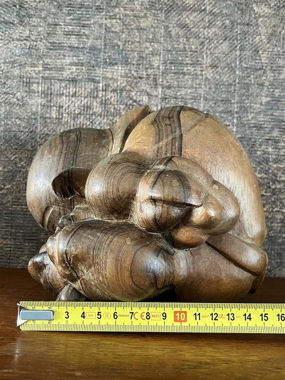 Image 1 of Grande statue vintage de yogiman Orang Malu, bois de suar
