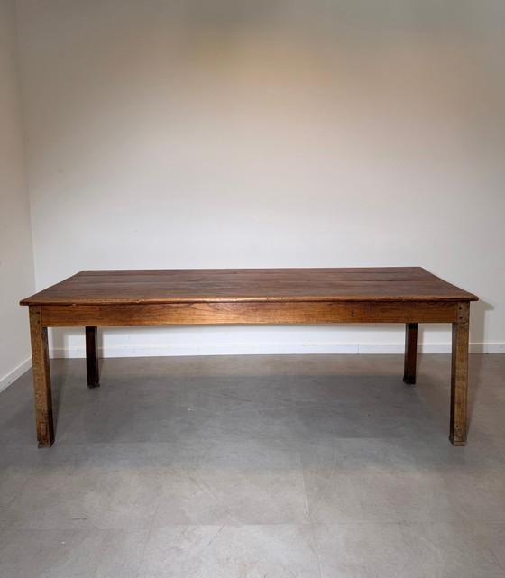 Antique Solid Oak Farmhouse Dining Table (photo 3 of 6)