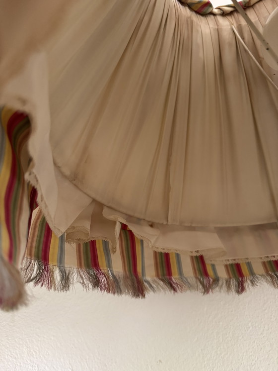 Image 1 of Große Lampe aus Porzellan und Seidentaft