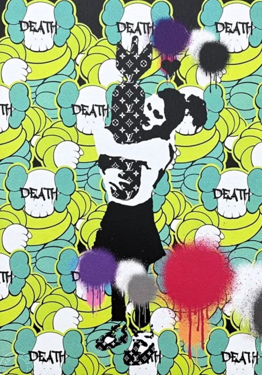 Death Nyc - Banksy Bomb Love a Kaws - Edizione limitata con certificato