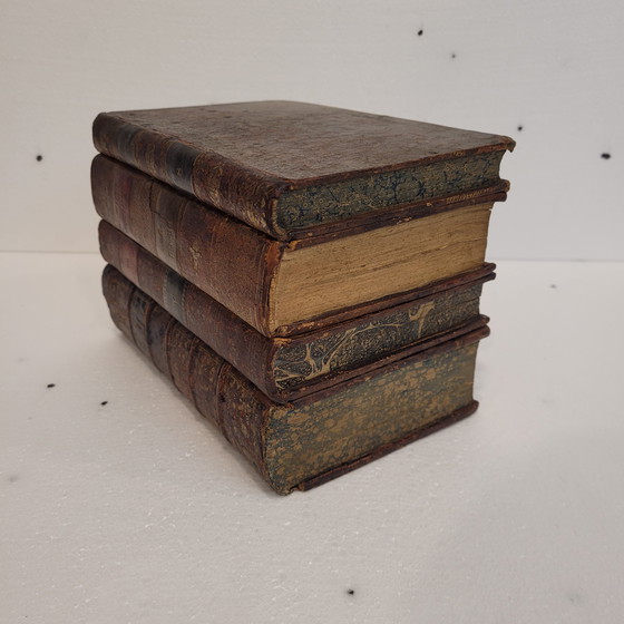 Image 1 of Decanter segreto, vetro tagliato, pelle goffrata, legno, FFS XIX - Francia