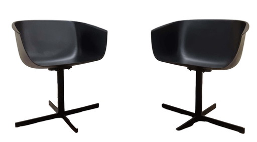 Pair of Strip polypropylene armchairs by Carlo Colombo for Poliform, 2000s