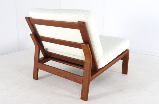 Image 1 of Gruppo di sedute comfort 'Nimtofte' | 4 poltrone + poggiapiedi vintage danese