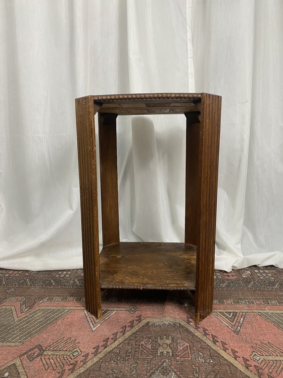 Table d'appoint/support à plantes Art Déco en bois – Porte-plantes, Wood (photo 7 of 10)