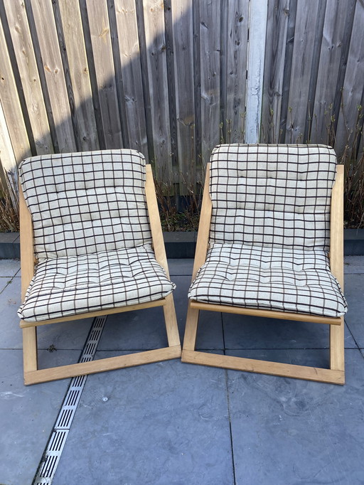 2 Vintage Deens Design Stoelen Klapstoelen Vouwstoelen Strandstoelen 1970er Jahre