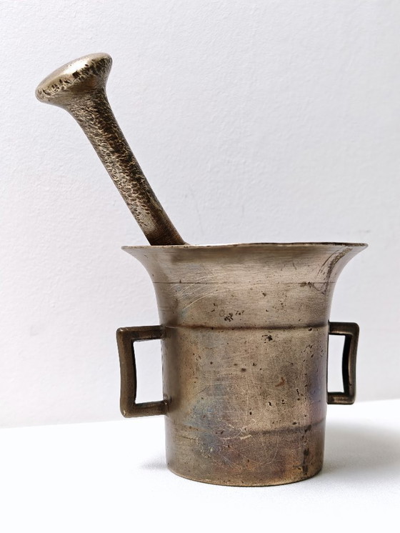 Image 1 of Antique Bronze Mortar and Pestle