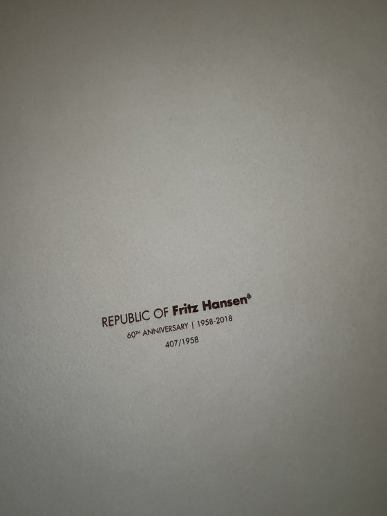 Image 1 of Fritz Hanssen egg chair met voetenbankje collectors item 60 year