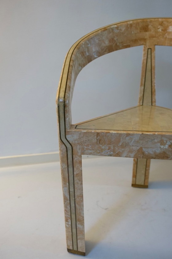 Image 1 of Conjunto de dos sillas Triancolori estilo Maitland Smith, década de 1970