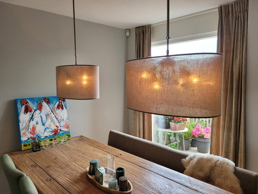 Pendant Lamp With 2 Oval Shades