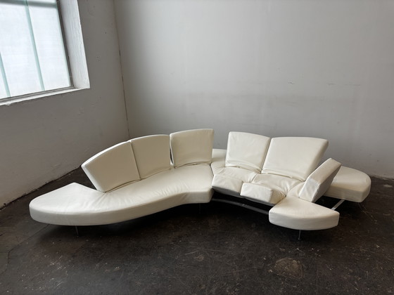 Image 1 of Edra Flap Designersofa Couch Leder offwhite