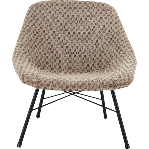 Vintage Muschel-Eisen-Sessel, Deutschland 1970
