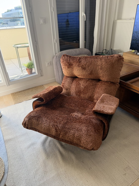 Image 1 of Fauteuil ligne roset marsala koperfluweel