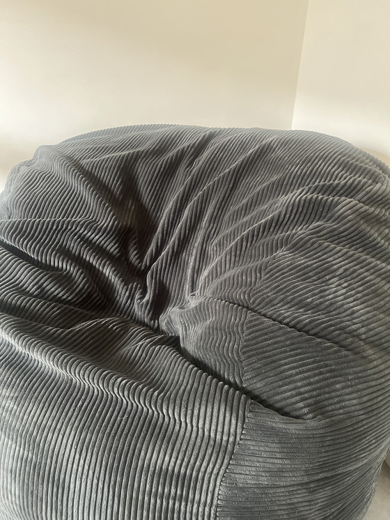Image 1 of Vetsak beanbag larg-cord terciopelo gris oscuro