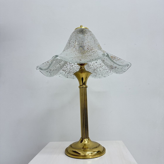 Image 1 of Lampe de table en verre Mid Century, années 1970