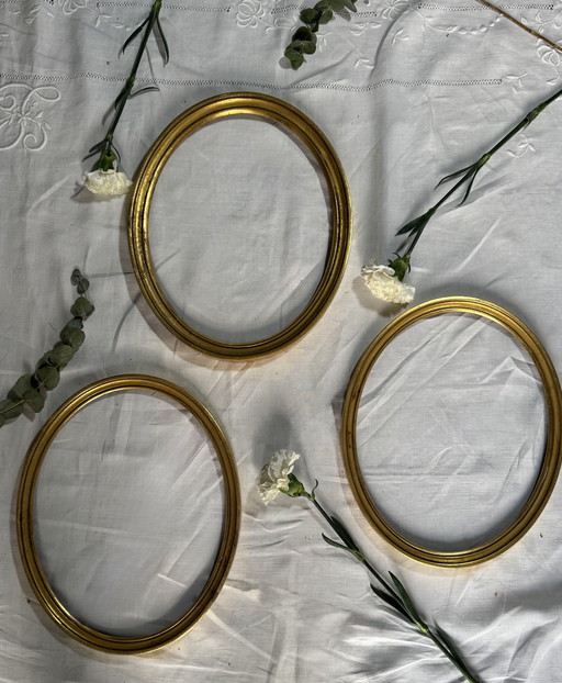 Lot 3 encadrements dorés vintage 