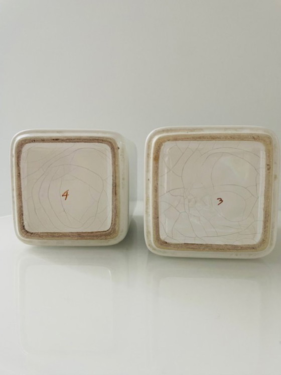 Image 1 of Ensemble de 2 bocaux de rangement vintage de design italien