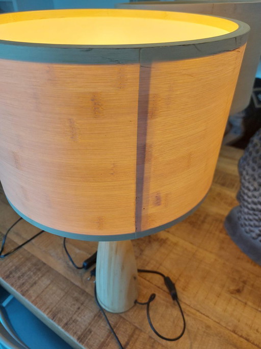 WOOOD Lunar design wooden table lamps – set of 3 – warm ambient lighting