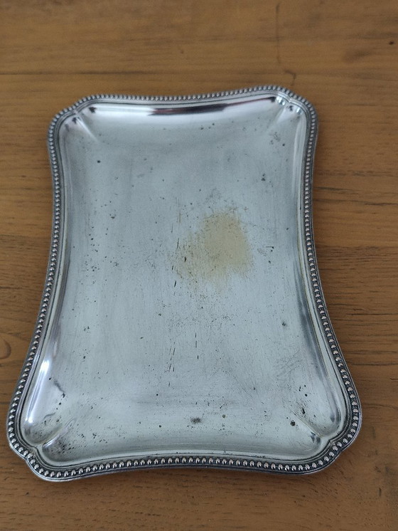 Image 1 of Centrotavola antico in metallo argentato