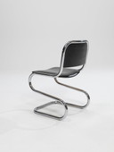6x Cantilever Chrome Dining Chairs, Italy, 1980s