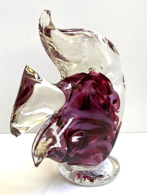 Image 1 of Escultura Sujeto Figura Conejo Zoomorfo en Vidrio Hecho en Malta Mdina Arte Decorativo