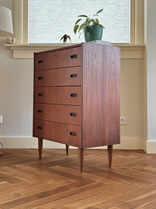 Commode vintage en bois de teck danois, années 50/60/70 – ladekasten, Wood (photo 2 of 15)