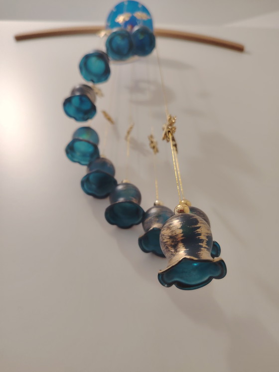 Image 1 of Campanelli eolici in vetro vintage Austen Glass Art con confezione originale