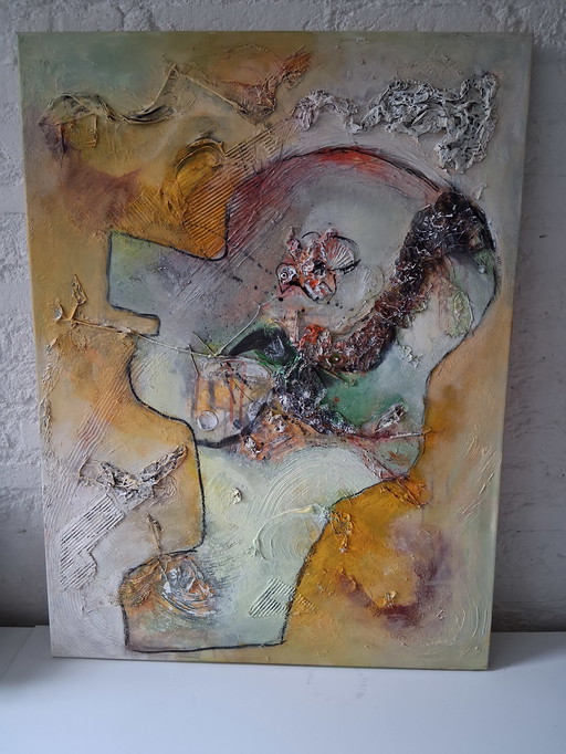 The eye that looks inside me,abstract,mixed media