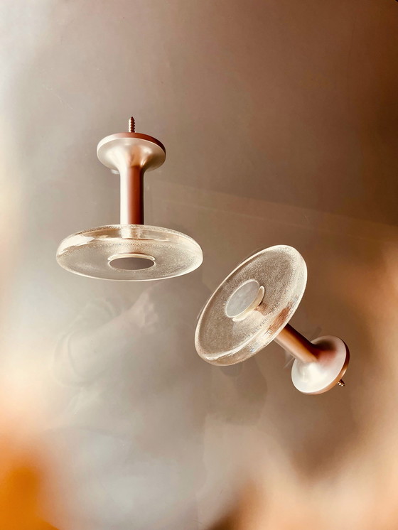 Image 1 of Set of 70's glass design wall hooks