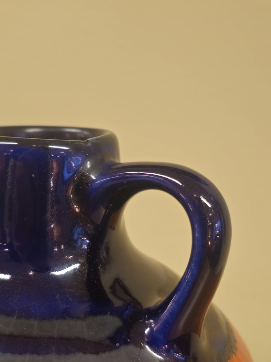 Image 1 of Vintage West-Germany Uebelacker Vase Ear Vase Vase Blue Orange