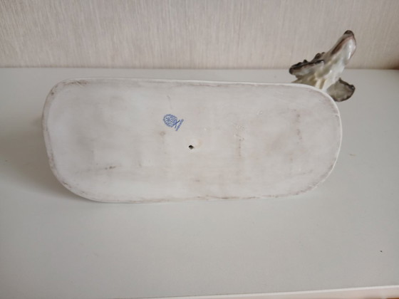 Image 1 of Gyorgy Vastagh Herend, groot porseleinen beeld Ierse Setter