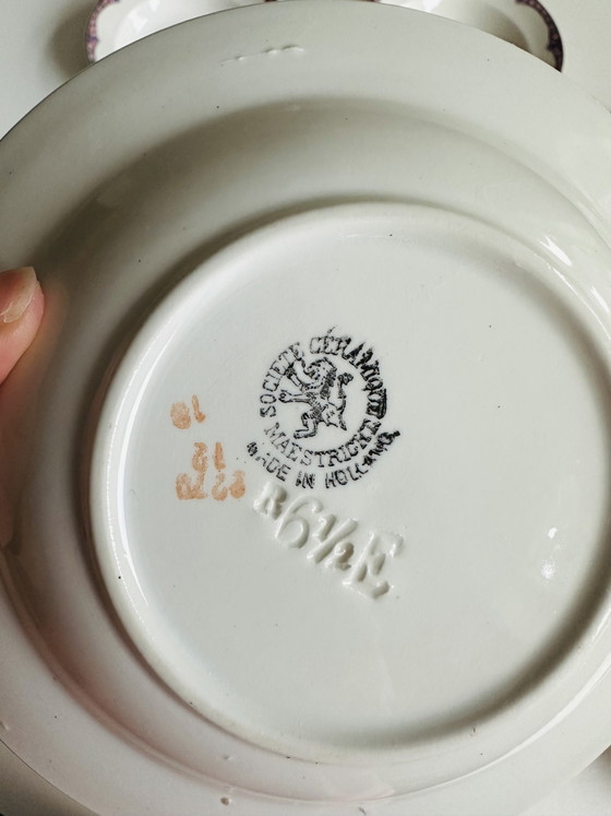 9 Assiettes à dessert Société Céramique Maestricht – Société Céramique Maestricht., Vaisselle, Porcelain (photo 6 of 6)