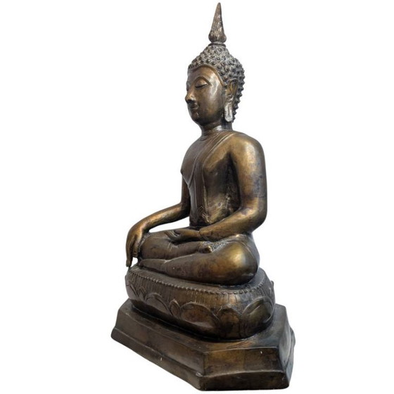 Large Antique Thai Bronze Buddha – 19th Century - 120 – Sculpture (photo 8 of 10)