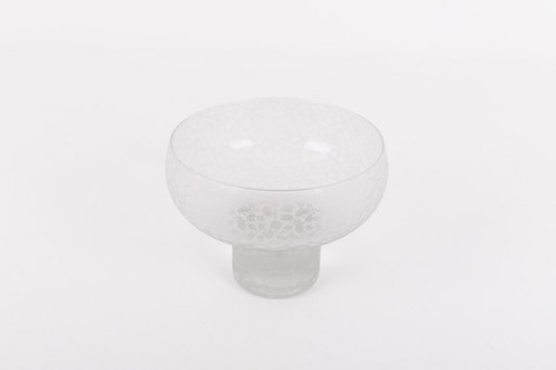 Bol de cristal de diseño italiano de la década de 1980.