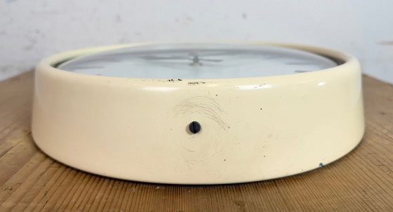 Image 1 of Vintage Beige School Wall Clock from Van Doorn, 1960s