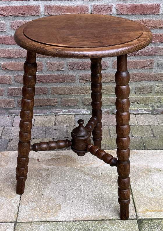 Image 1 of Classic Bobbin corner chair + matching side table | rare set