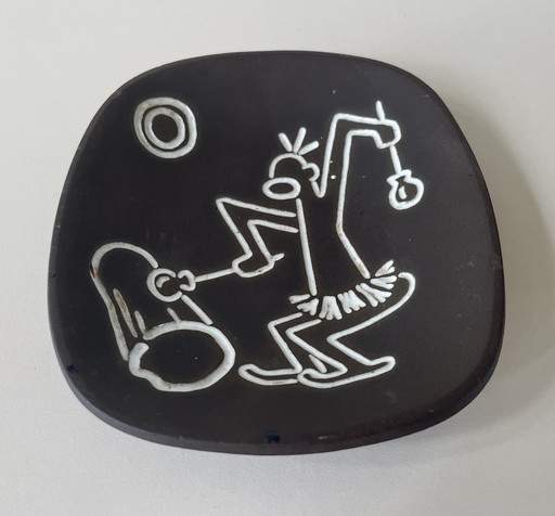 Jaap Ravelli - Wall Sign Model B-258 With Image African Drummer