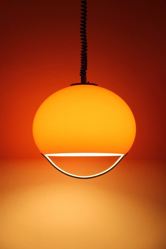 Image 1 of Lámpara colgante Guzzini modelo Jolly en color naranja, 1968