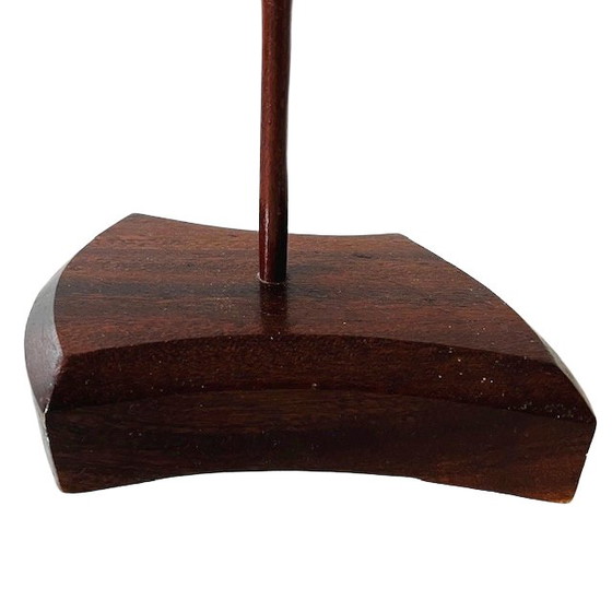 Image 1 of Grue vintage en bois, design danois du milieu du siècle, héron en teck laqué, années 1970
