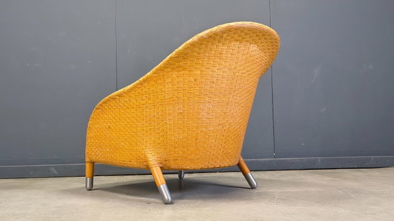 Image 1 of Sillón Antonio Citterio de cuero trenzado, años 80