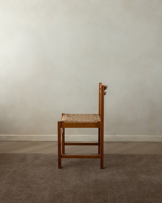 Image 1 of Vintage Italian Rustic Modern Dining Chairs by Snaidero, 1970s, Set of 5