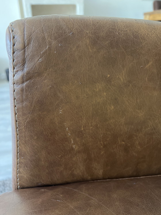 Image 1 of Two brown leather armchairs for sale